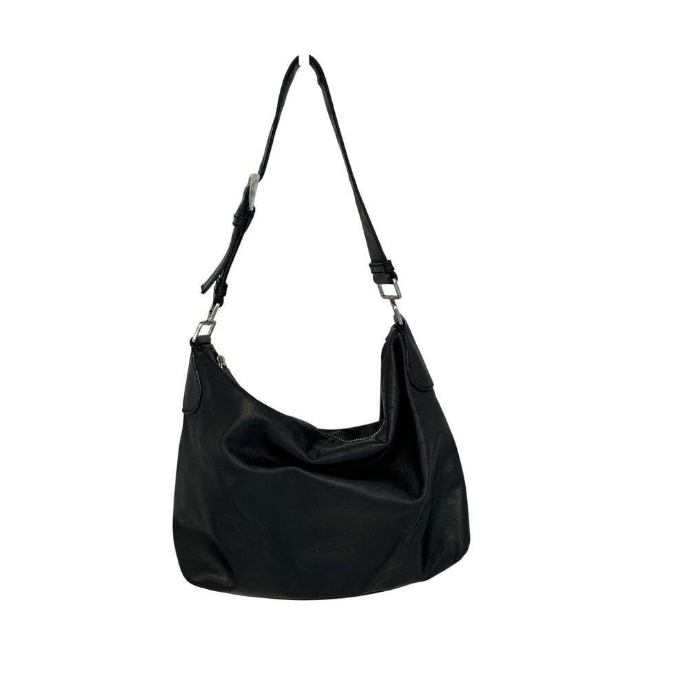 Prada Black Leather Shoulder Hobo Bag Adjustable Strap - Picture 5 of 16